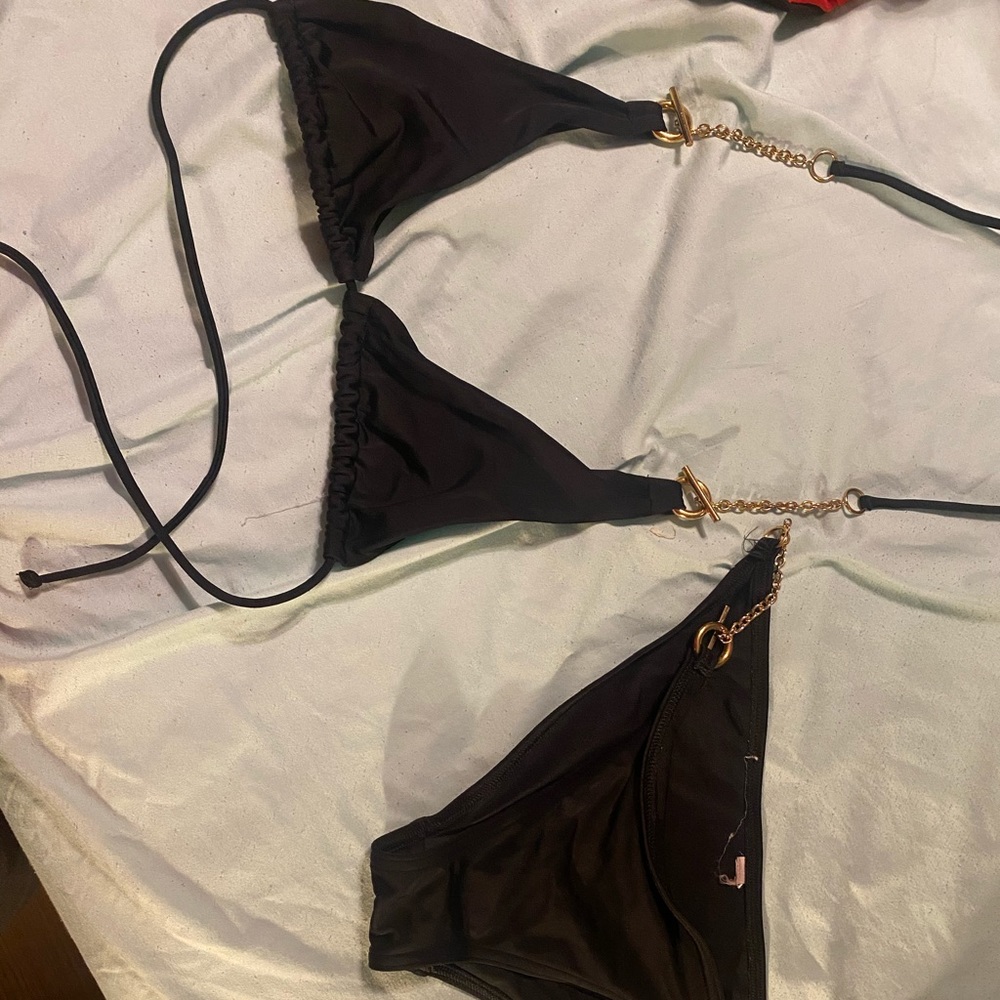 Black chain swimsuit